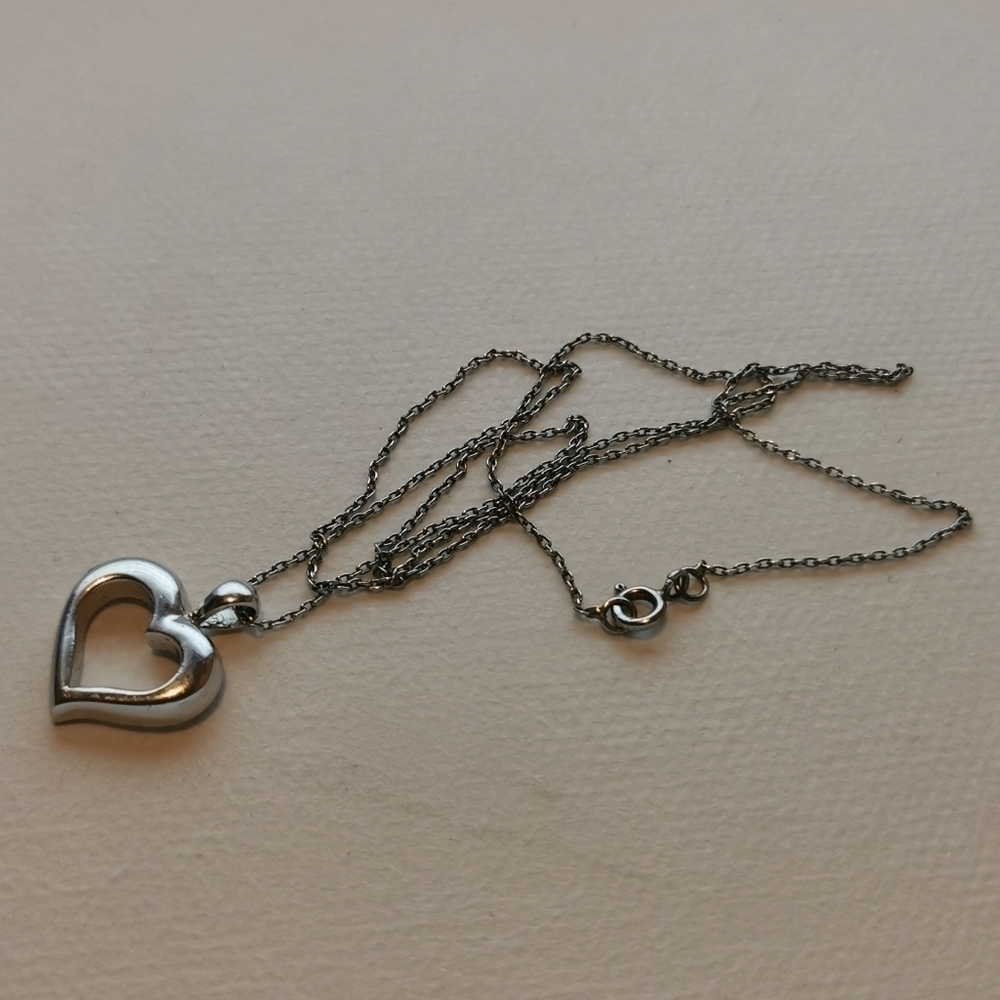 925 heart  necklace